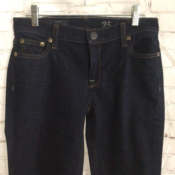 J. Crew Matchstick Skinny Straight Dark Wash Jeans - Size 25 Regul… - Picture 2 of 11